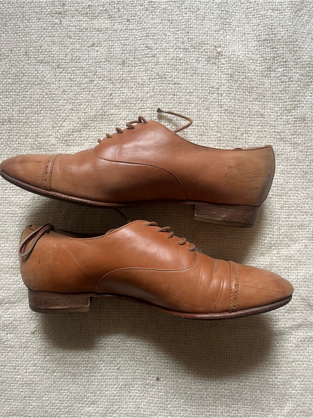J. Crew Women’s Tan Leather Oxford Dress Shoes
